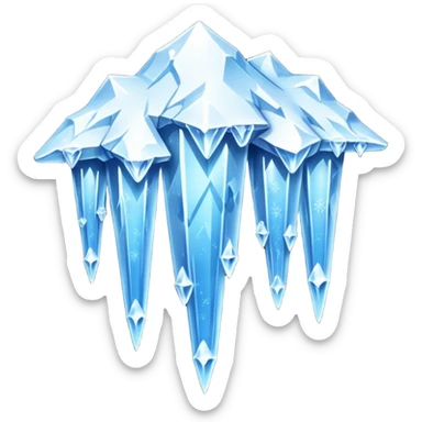 Icicles and Frozen Snow sticker