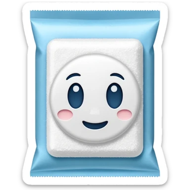 package of white granulated sugar without a face sticker