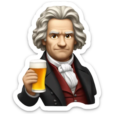 Beethoven with beer sticker