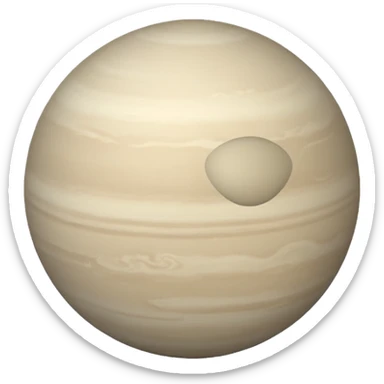 Venus planet emoji, pale warm grey sphere, subtle soft haze, no visible features, simple and round, no text sticker