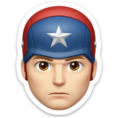 captain america face sticker