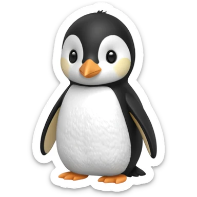 A penguin in the style of a Sylvanian Families doll sticker