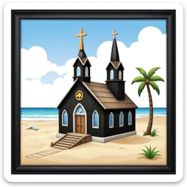 beach church sticker