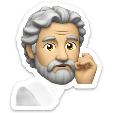Stoic philosopher thinking sticker
