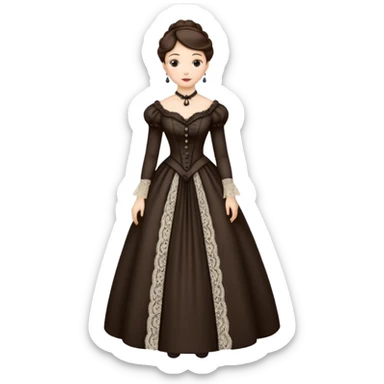 victorian lady sticker