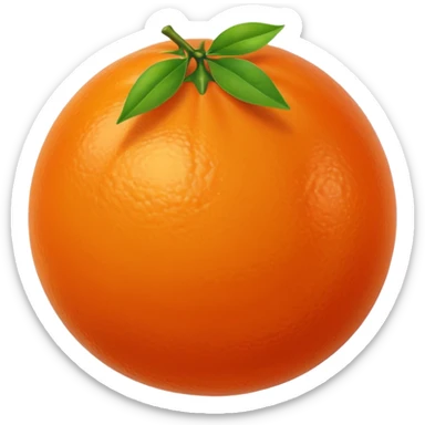 tangerine sphere sticker