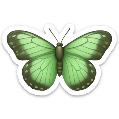 Sage green butterfly sticker