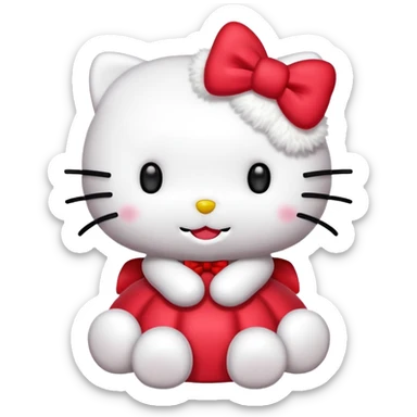 Classic hello kitty fully body Sanrio no mouth  sticker