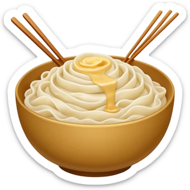 Rice noodles mixed with mashed potatoes sticker