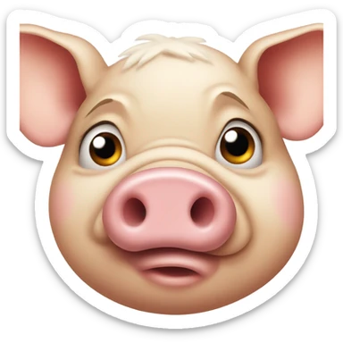 A pig that’s in disgust sticker