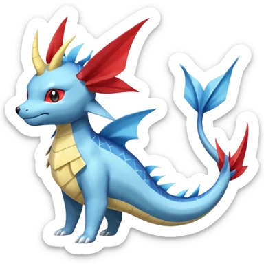Manectric-Vaporeon-Salamence-Electrike-Furfrou-koi-Fakemon-fusion, full body sticker