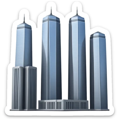 animated emoji of twin towers or 9/11 memes sticker