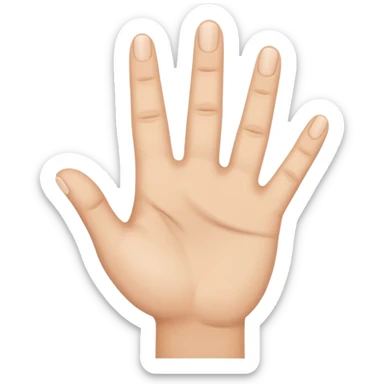 yvl hand sign, just have all five fingers out, besides ring finger and pinky  sticker