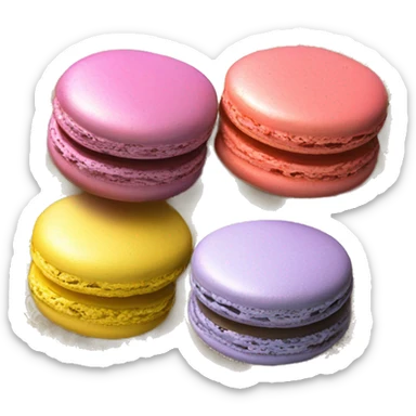 vintage rococo macarons on golden plate sticker