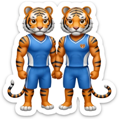 Tigers american football with blue jerseys sticker