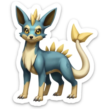 Manectric-Lucio-Cubone-Umbreon-Marowak-Draco-Fakémon-hybrid-creature (full body), 4 legs sticker