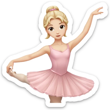 female ballet dancer, blond hair, graceful movement, no pink color sticker