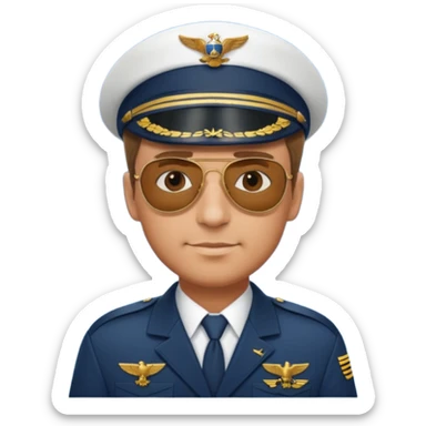 captain pilot sticker