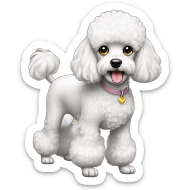 Dog Standart Poodle full body sticker