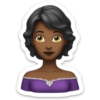 Femme chauve sticker