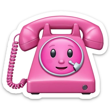 pink phone call \caller id bubble sticker