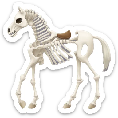Skeleton horse sticker
