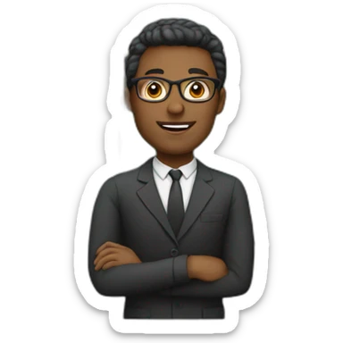 teacher with blackboard sticker