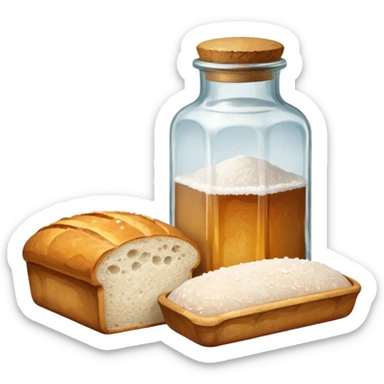  a one victorian bottle of salt and a loaf of bread sticker
