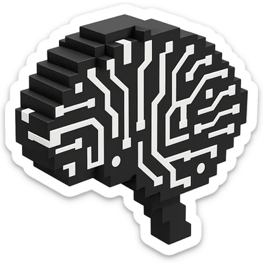 Make it voxel and bnw sticker