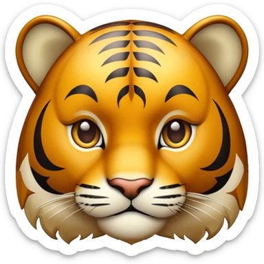 Generate a bold, playful emoji-style icon of a tiger eye with a subtle sparkle or glint, symbolizing sharp observation and quick, witty reactions. The eye should feel intense 




 sticker