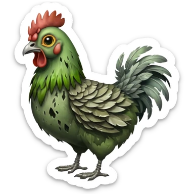 Zombie hen sticker