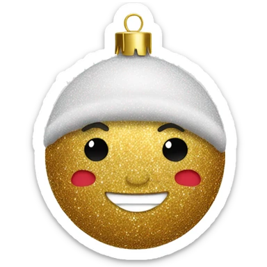 glitter Christmas bauble sticker