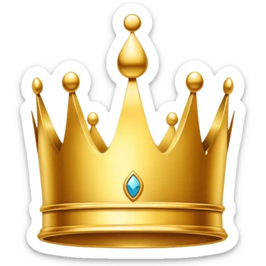 Simple gold crown with no jewels sticker