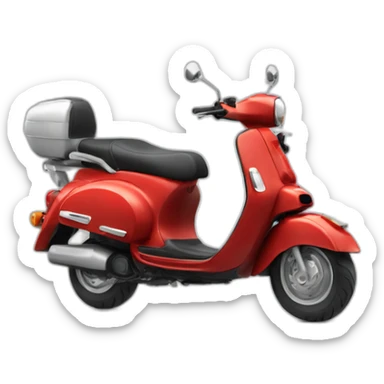 Scooter en rou Arrière sticker