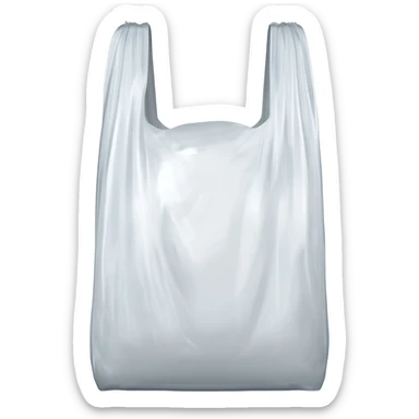 sac en plastique blanc transparent sticker
