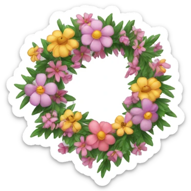 Garland of flowers sticker
