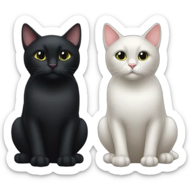 Black Cat versus siames cat sticker