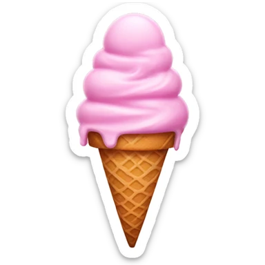 Pink ice cream sticker