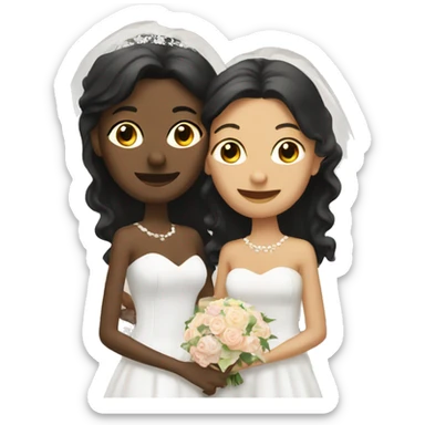 lesbian wedding sticker