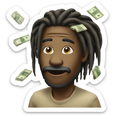 Dreadhead couting money sticker