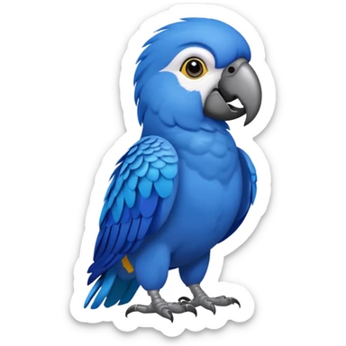 blue parrot from Brazil, rio sticker