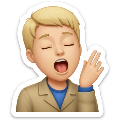 People Yawning without Hand sticker