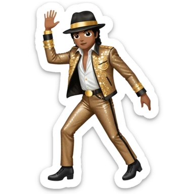 Micheal Jackson moonwalking sticker