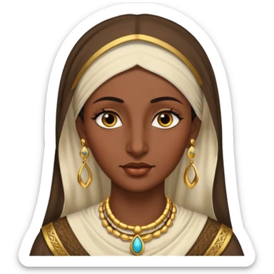 ancient arab woman with earrring sticker