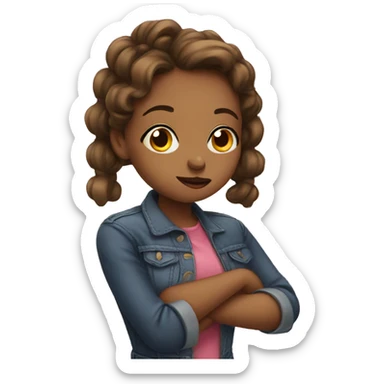 Girl Blowing a kiss sticker