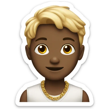 Light-skinned boy with necklace sticker