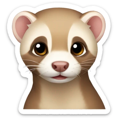 light brown ferret sticker