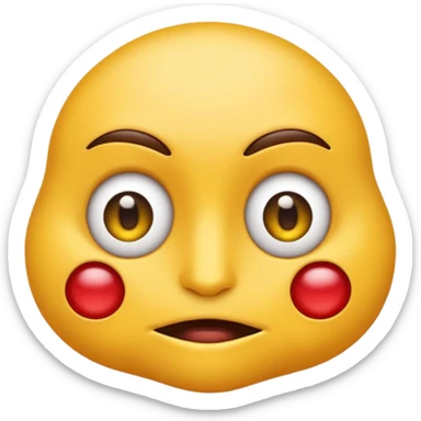 un emoji mordiendose el labio y mirando hacia arroba sticker