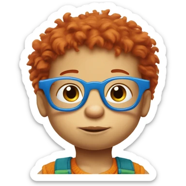 rugrats Redhead baby with blue glasses sticker