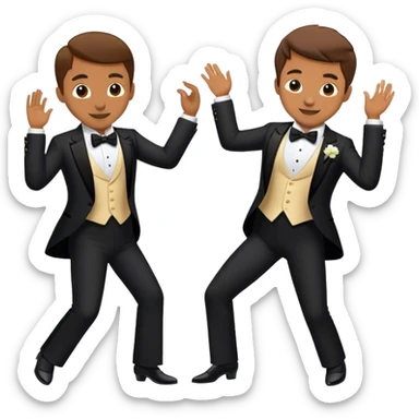 two grooms dancing  sticker